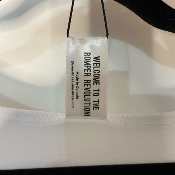 SMASH + TESS BNWT White Shorty Ruffle Edge Romper Bridal XL - Picture 4 of 4